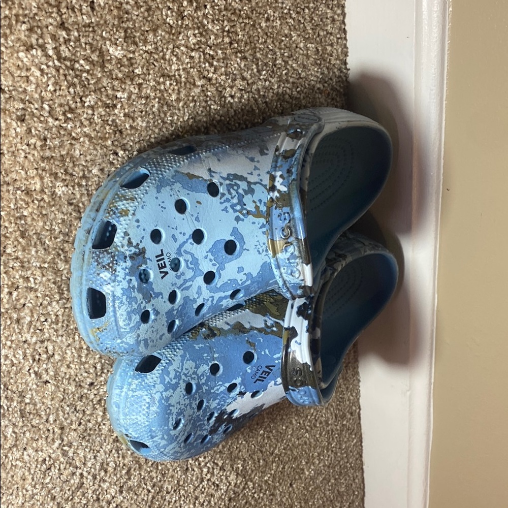 Blue Camo Clogs